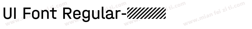 UI Font Regular字体转换